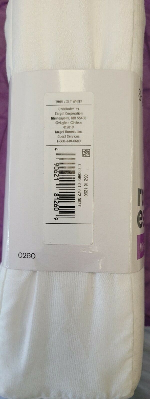 Room Essentials Twin/Twin XL Microfiber Sheet Set White - packaging a little damaged