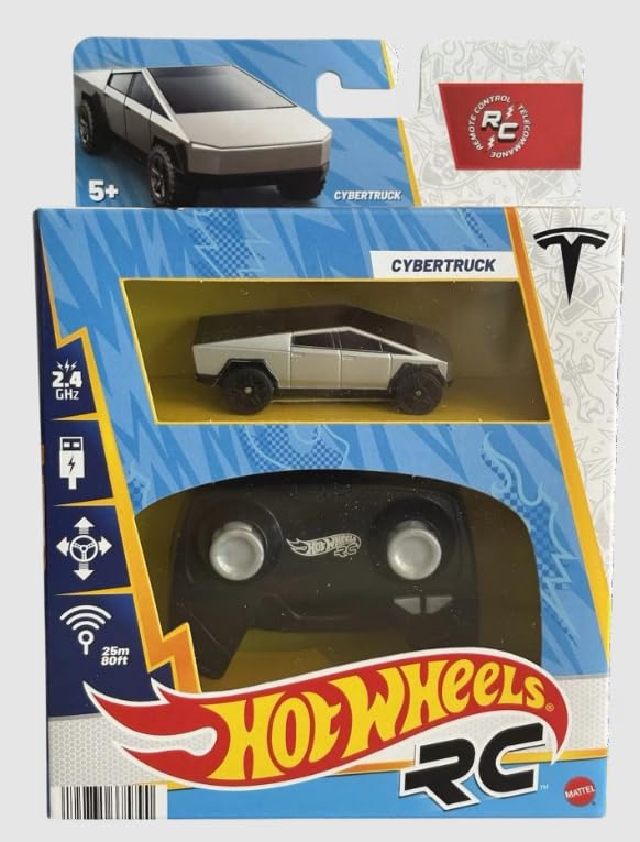 Hot Wheels Tesla Cybertruck RC Car 2.4 GHz 1:64 Scale