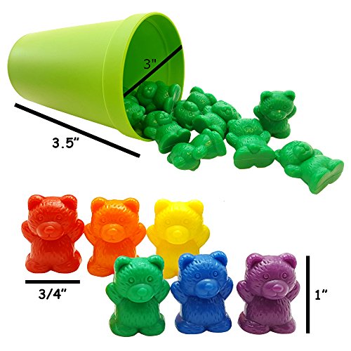 Skoolzy Counting, Colors and Separating Bears and Stacking Cups 70 Pcs