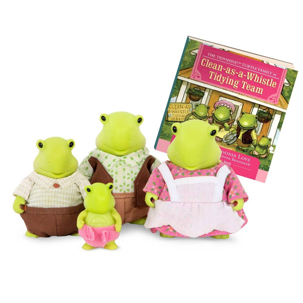 Li'L Woodzeez Tidyshine Turtles Family & Storybook Set