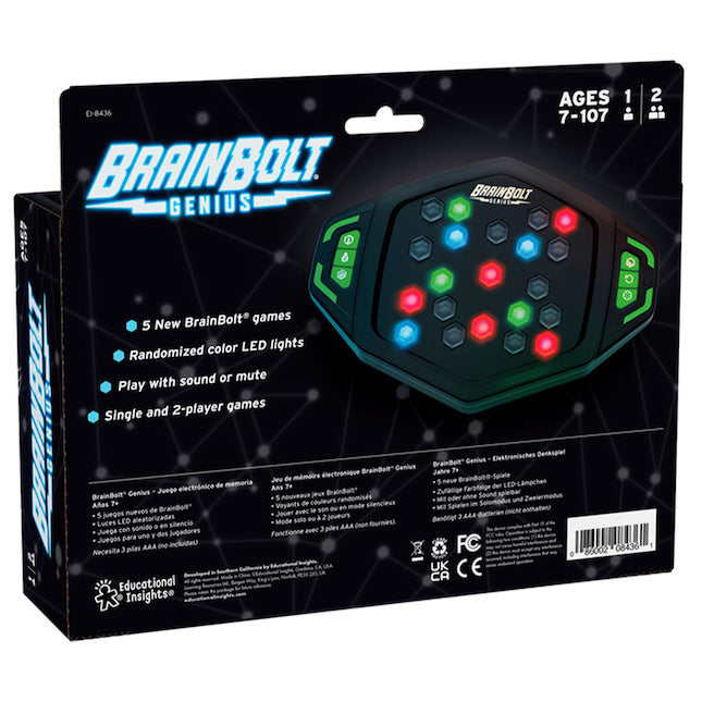 EDUCATIONAL INSIGHTS BrainBolt Genius Electronic Brainteaser Game