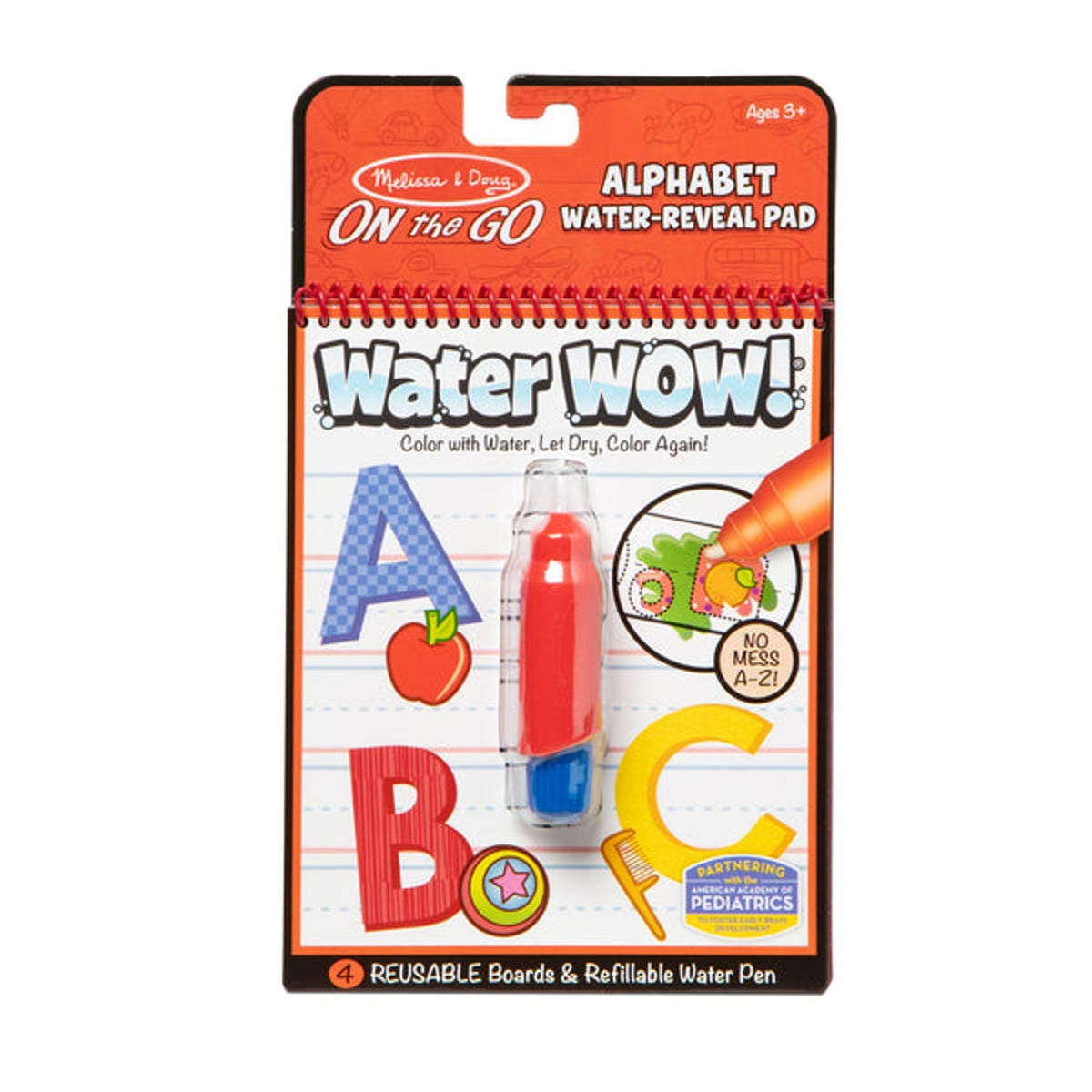 Melissa & Doug Water Wow! Reusable Water-Reveal Activity Pad Alphabet