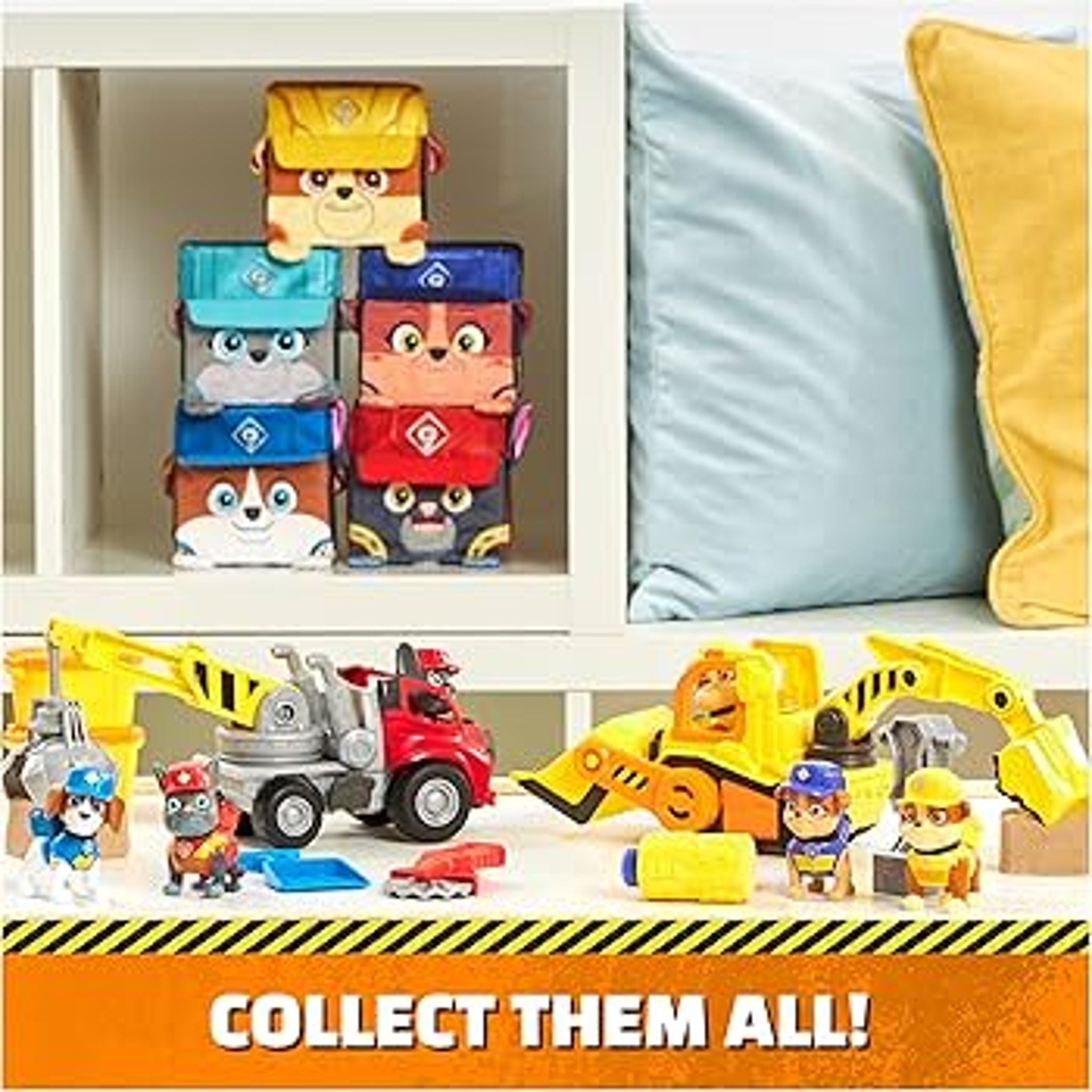 Rubble & Crew 4-Inch Cube-Shaped Rubble Plush Toy, Pack of 1