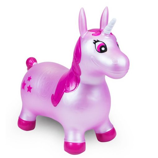 Waddle Pink Unicorn Inflatable Bouncer Ride-On, Small