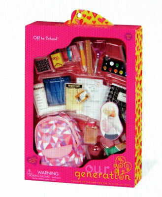 Our Generation Off to School Playset - packaging slightly damaged