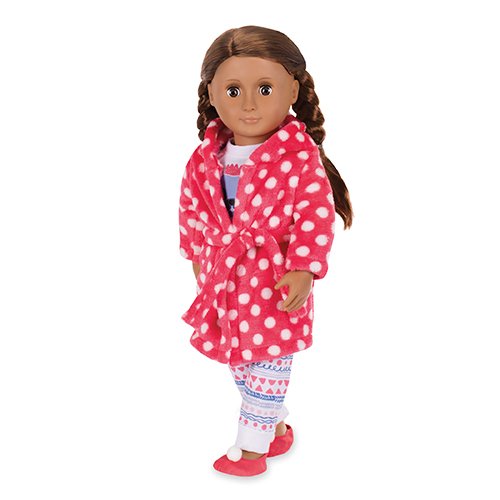 Our Generation Doll Clothing - bathrobe, cozy pajamas and slippers