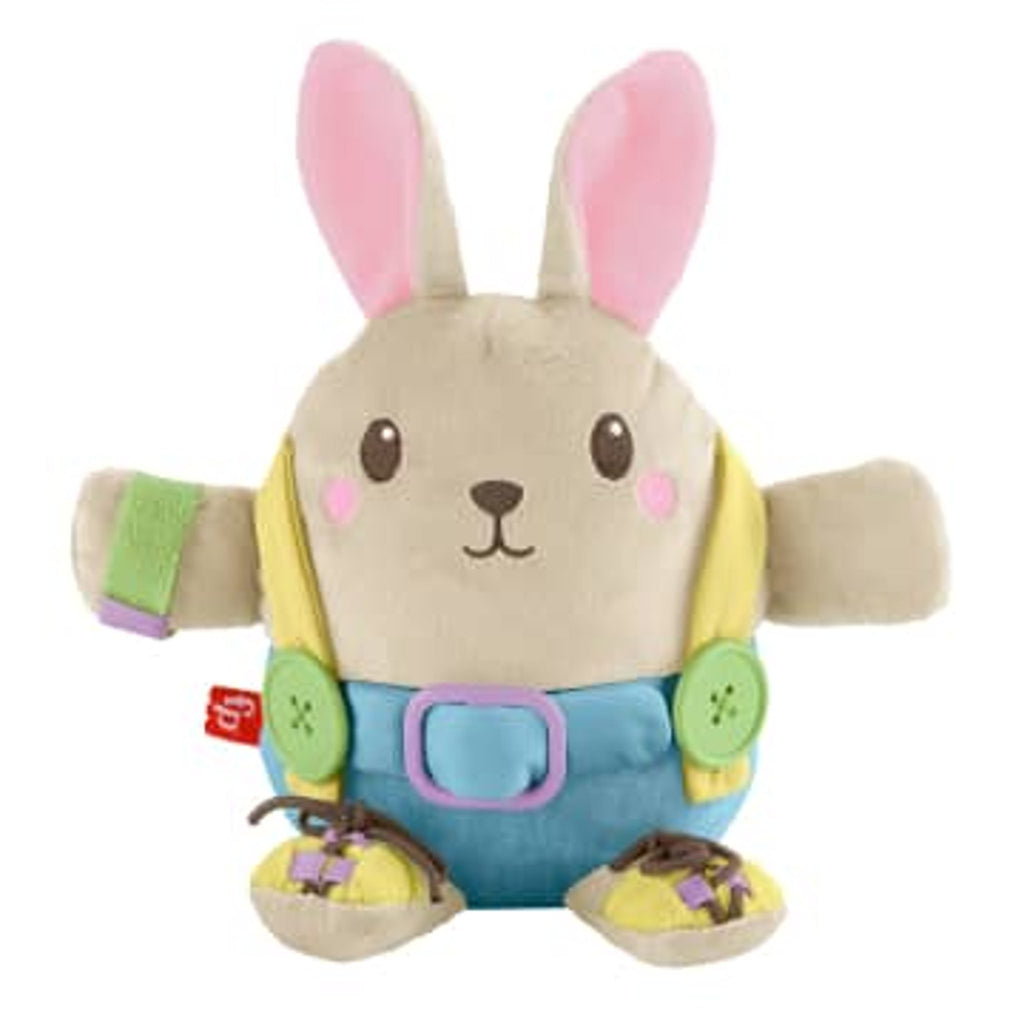 Fisher-Price Learn to Dress Bunny Plush for Toddlers