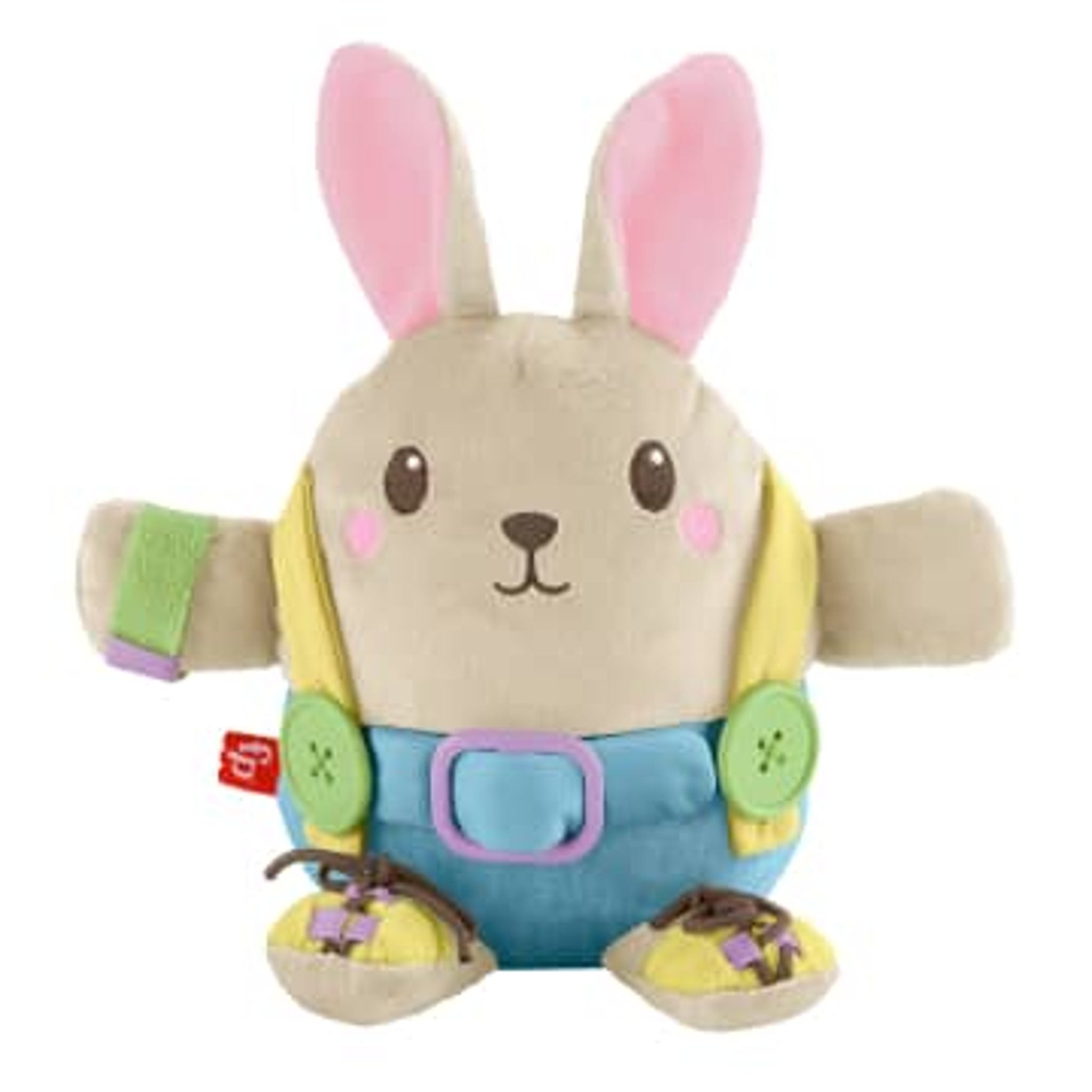 Fisher-Price Learn to Dress Bunny Plush for Toddlers