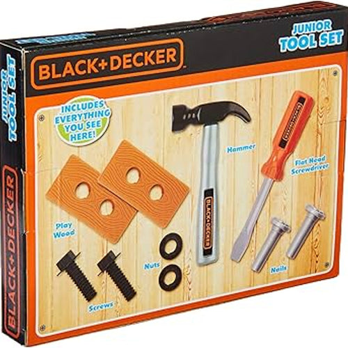 BLACK+DECKER Kids 16pc Tool Set with Goggles and Realistic Features