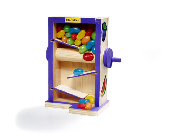 Stanley Jr DIY Candy Maze Kit, Wood Gumball Box, Ages 5-12 - packaging may vary