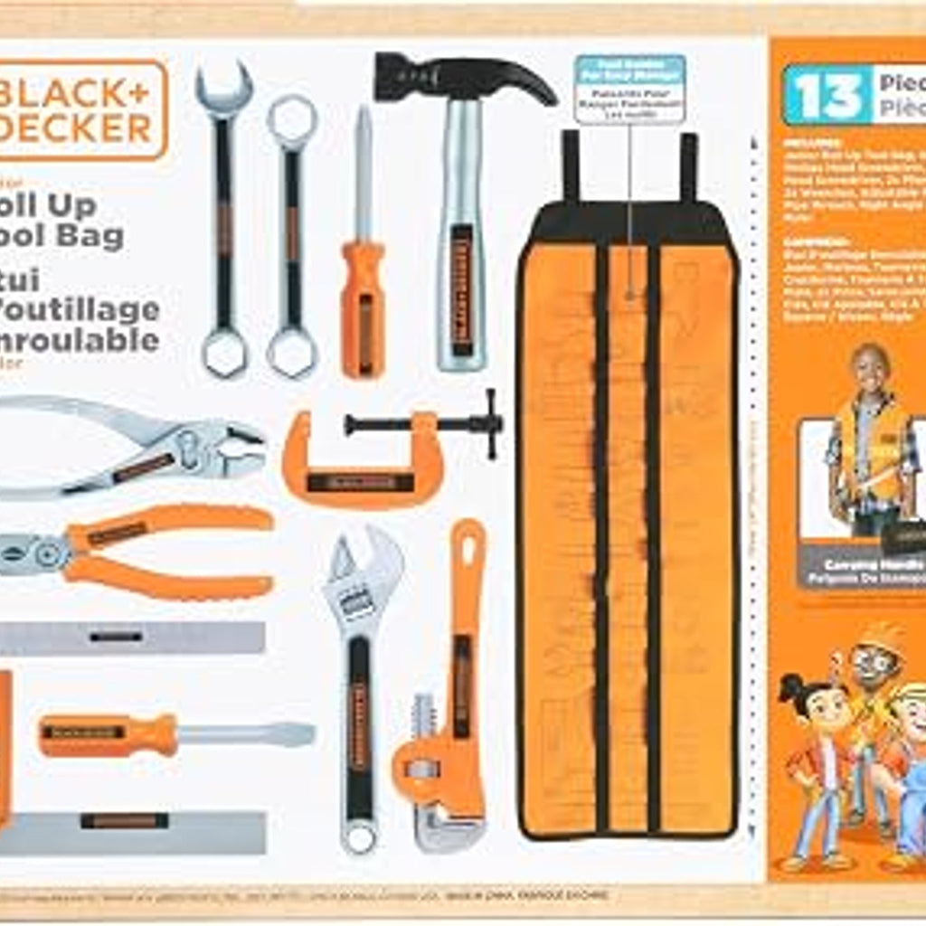 Black + Decker Kids 13-Piece Tool Set, Medium Pack of 1
