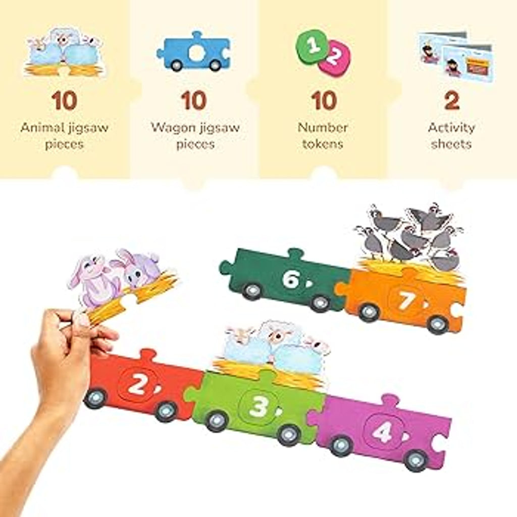 LoveDabble 123 Ride with Animals: Three-Way Puzzle Magic Count