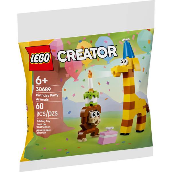 LEGO Birthday Party Animals Building Kit - Monkey, Giraffe 30689