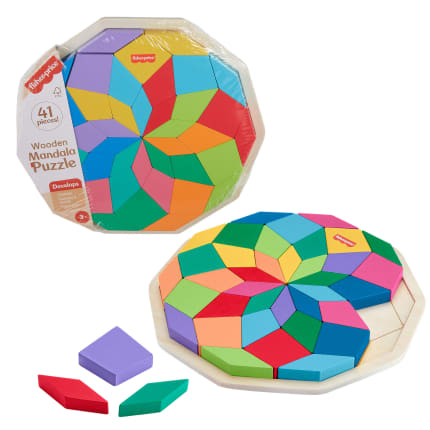 Fisher-Price Mandala Puzzle 41 Wooden Pieces for Kids 3+