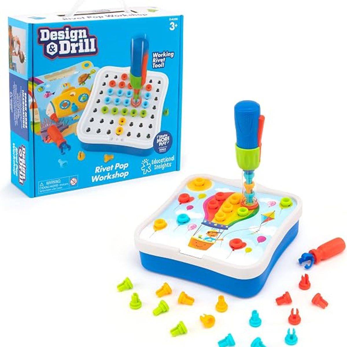 Educational Insights Design & Drill Rivet Pop STEM Toy