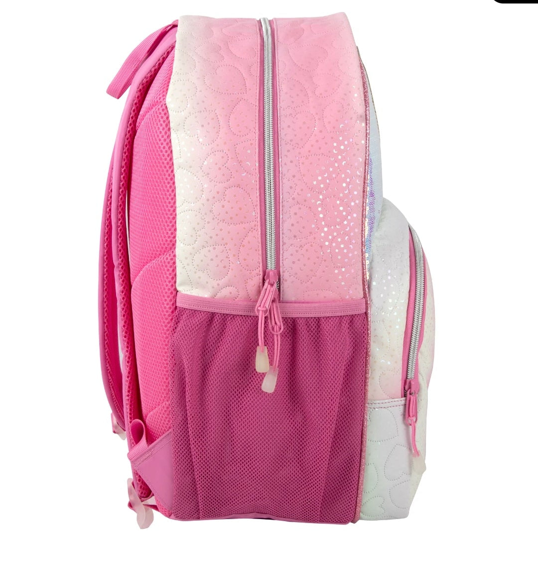 Pastel Sequin Heart Backpack Madison and Dakota