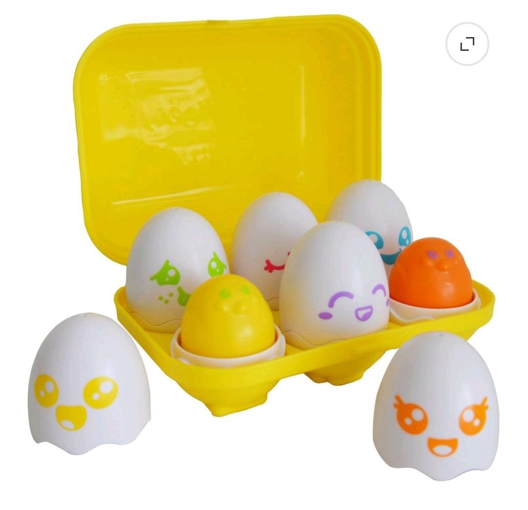 TOMY TOOMIES Hide & Squeak Eggs, Sorting & Matching
