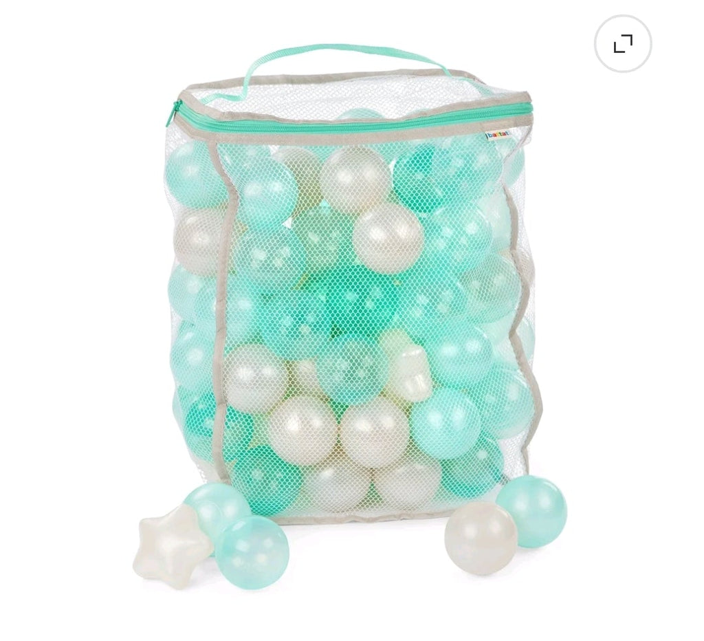 Battat Neutral Play Balls - 100 balls plus mesh storage bag